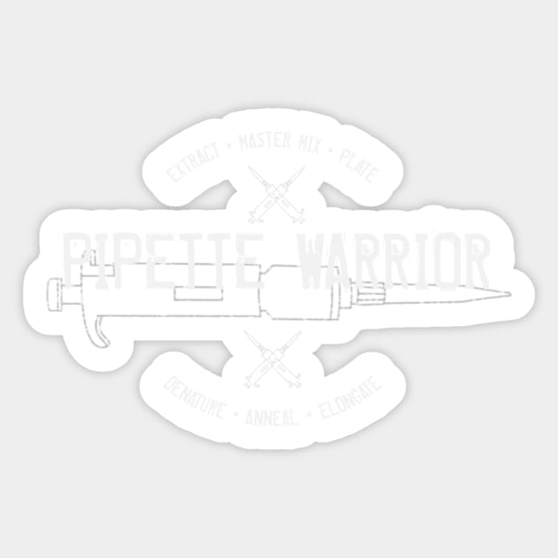 Pipette Warrior - Molecular Biology - Science Lab Sticker by MoPaws